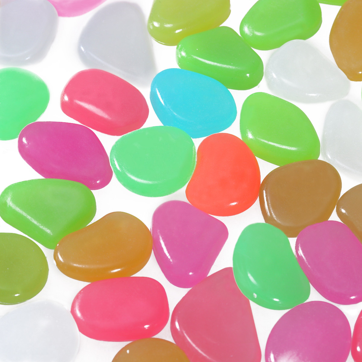 Aquarium Fish Glow In The Dark - 100Pcs Luminous Cobblestone Pebble Stones Glow