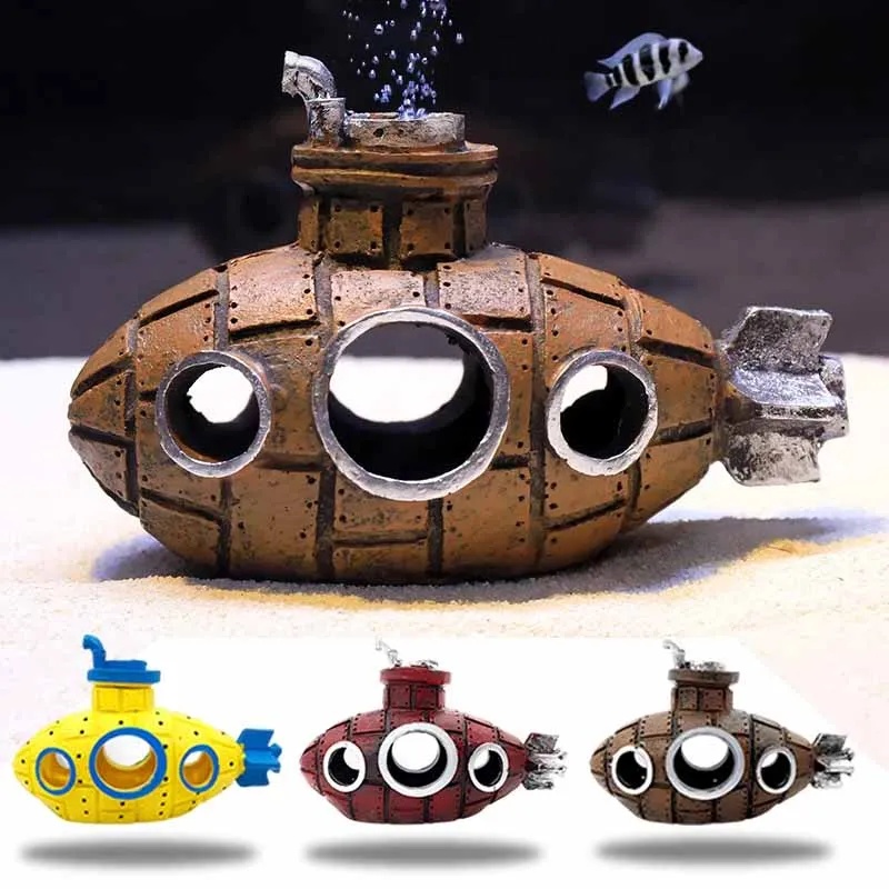 Aquarium Fish Only - Resin Submarine Ornaments Aquarium Fish Tank