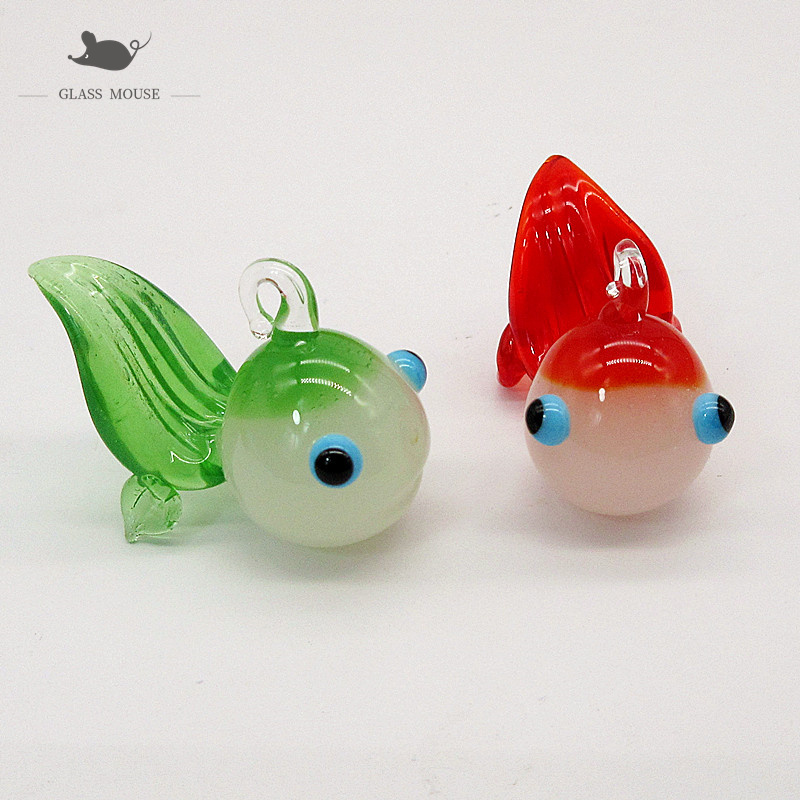 Aquarium Fish Goldfish - Custom Jade Color Handmade Murano Glass
