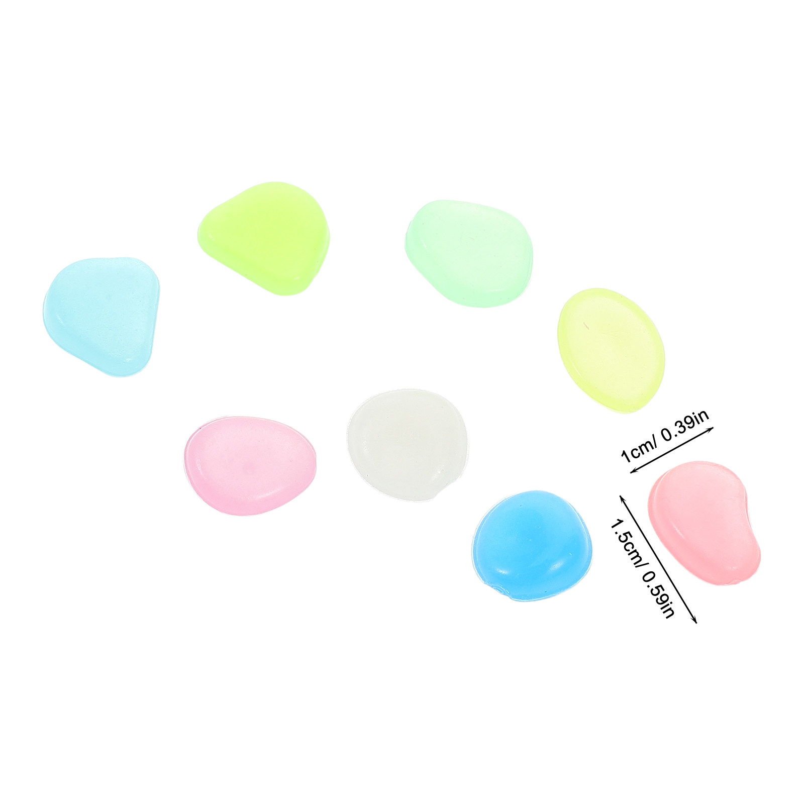 500Pcs Glow in The Dark Pebble - Aquarium Fish Glow In The Dark ulasan dan harga