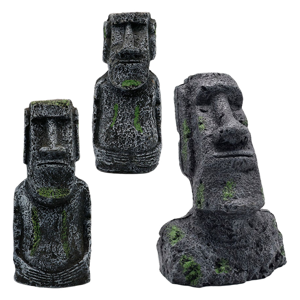 Aquarium Moai Statues Easter I - Aquarium Fish Types ulasan dan harga