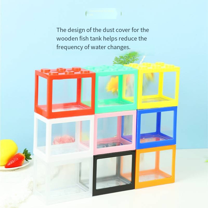 Novelty Block‑Shaped Mini Aqua - Aquarium Fish Goldfish ulasan dan harga