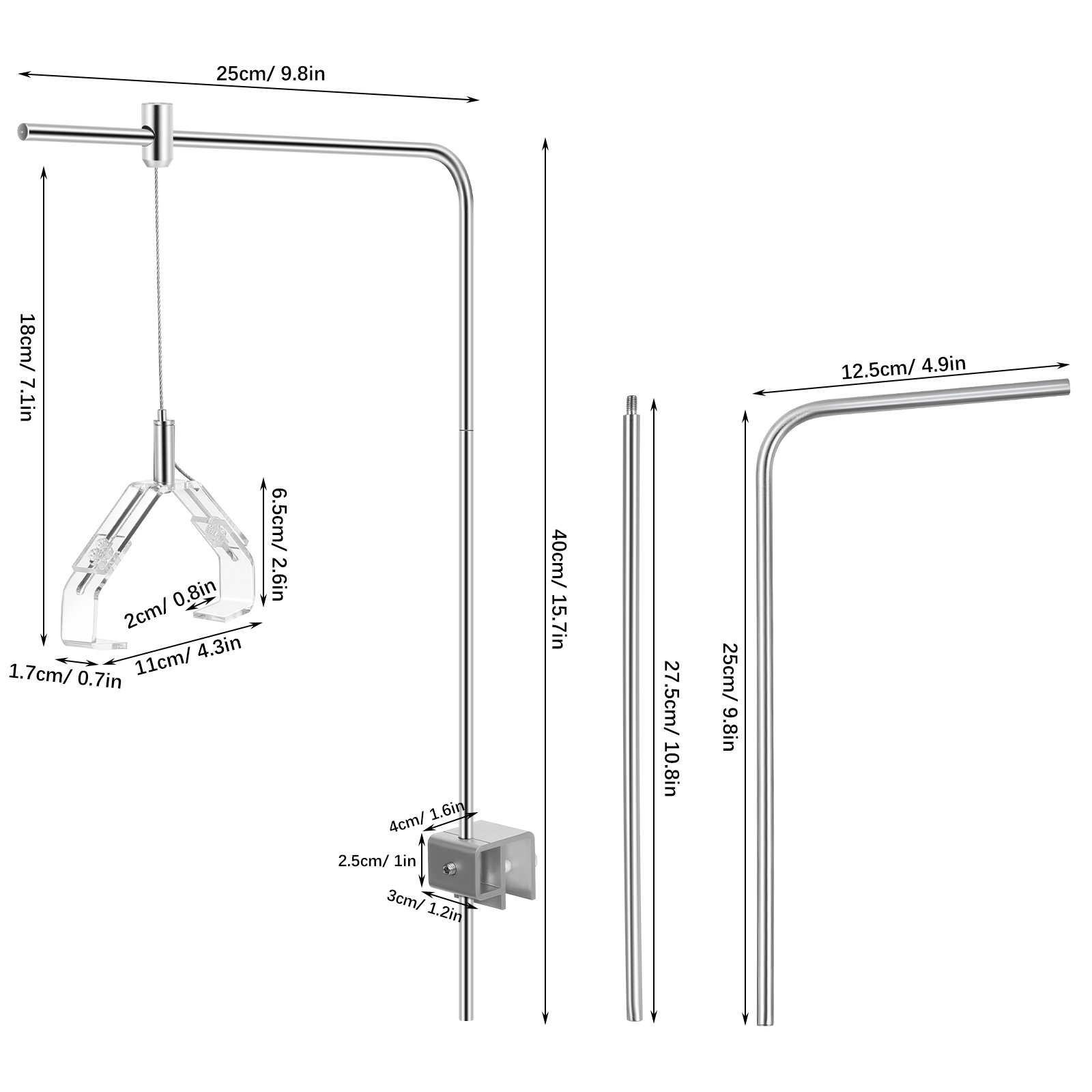 2Pcs Aquarium Lamp Holder Supp - Aquarium Fish Elevator ulasan dan harga