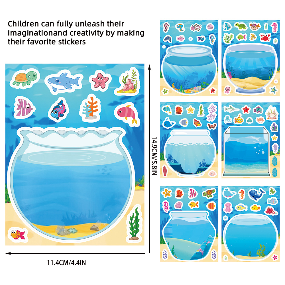 8/16Sheets Creative Fish Tank  - Aquarium Fish For Beginners ulasan dan harga