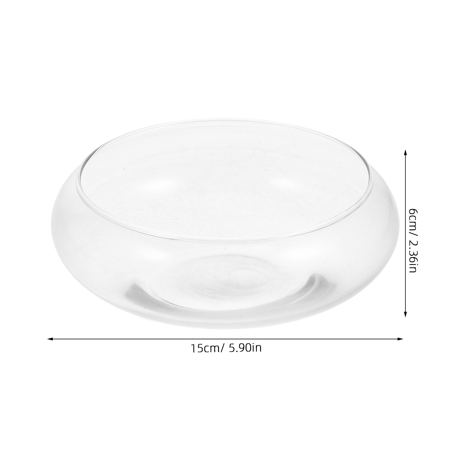 Clear Glass Fish Bowl Round De - Aquarium Fish Goldfish ulasan dan harga
