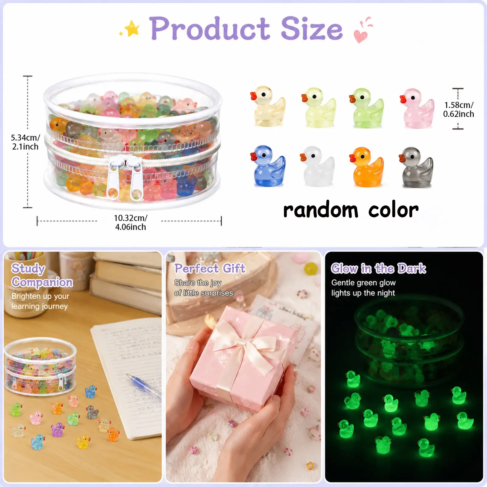 198 Mini Glow-In-The-Dark Duck - Aquarium Fish Glow In The Dark ulasan dan harga