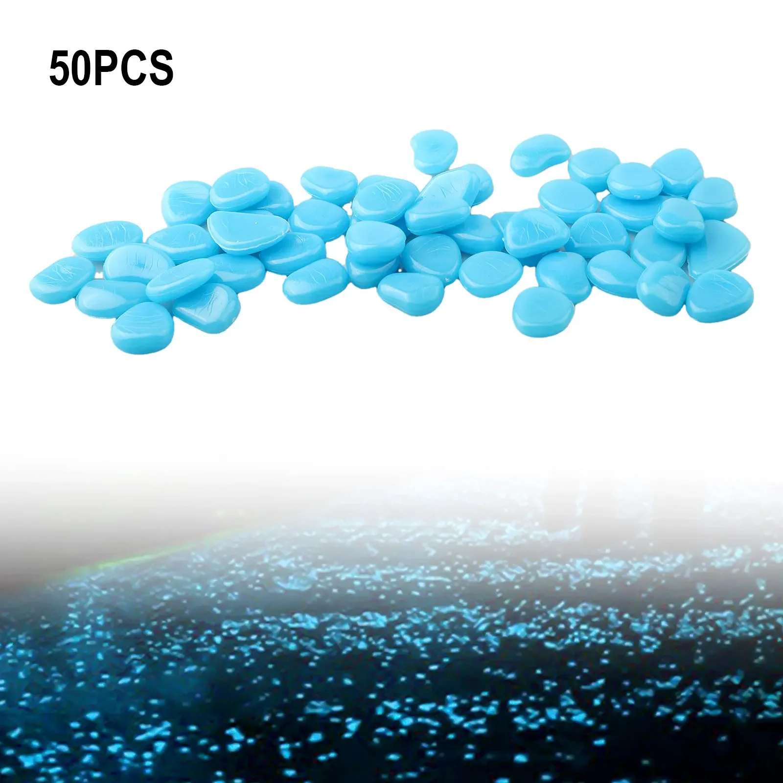50PCS/Set Glow In The Dark Peb - Aquarium Fish Glow In The Dark ulasan dan harga