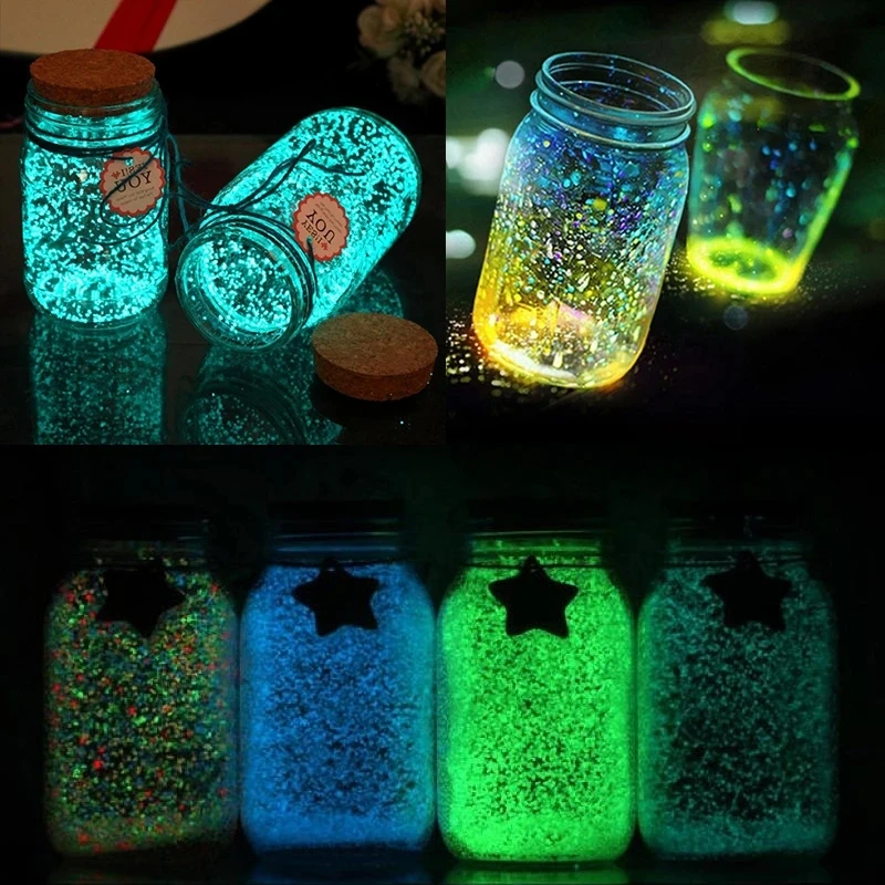 1000pcs 3-5mm Luminous Sand Gl - Aquarium Fish Glow In The Dark ulasan dan harga