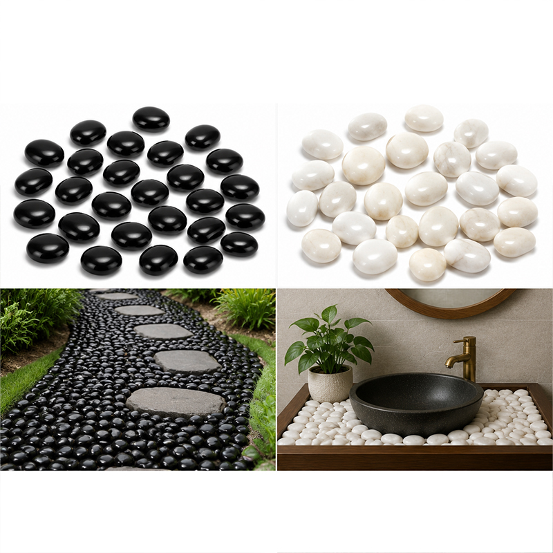 White&Black Polished River Roc - Aquarium Fish Types ulasan dan harga