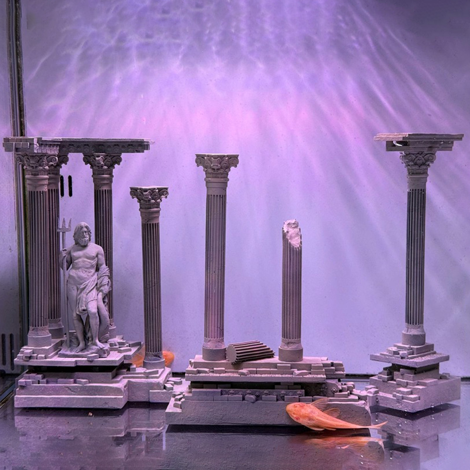 Roman Column Decoration Resin  - Aquarium Fish Beautiful ulasan dan harga