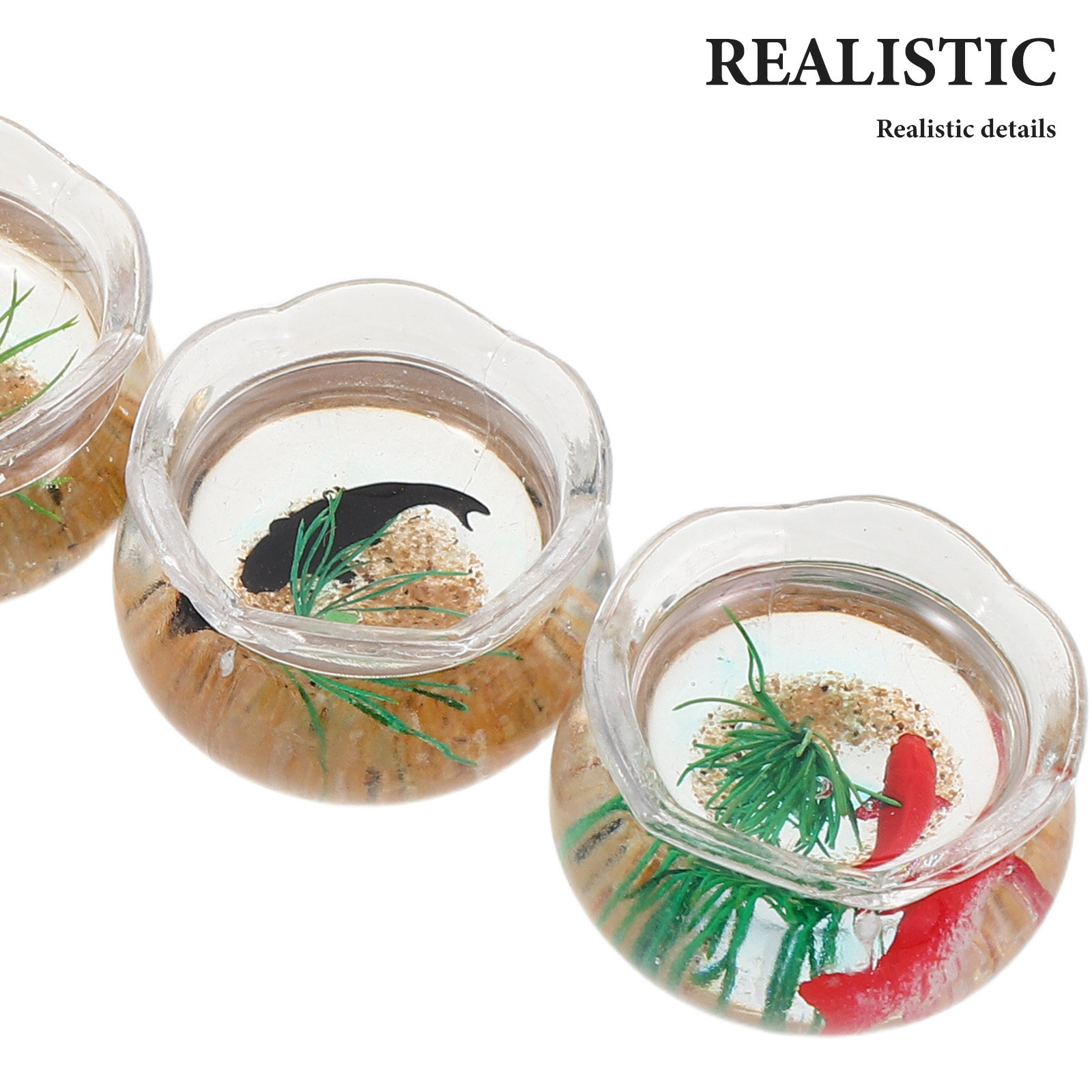 5Pcs Mini Fish Bowl Small Roun - Aquarium Fish Goldfish ulasan dan harga