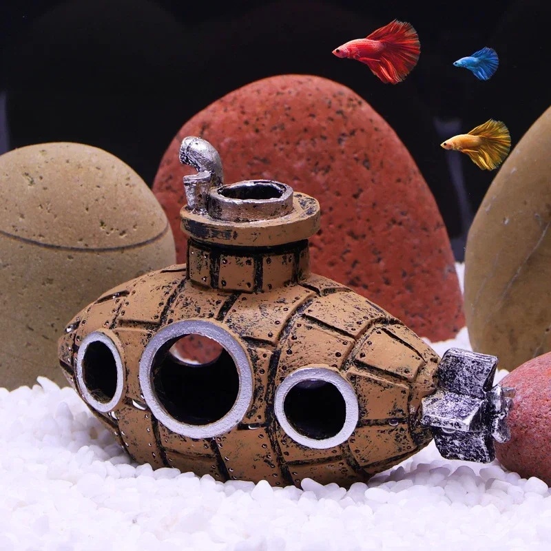 Resin Submarine Ornaments Aqua - Aquarium Fish Only ulasan dan harga