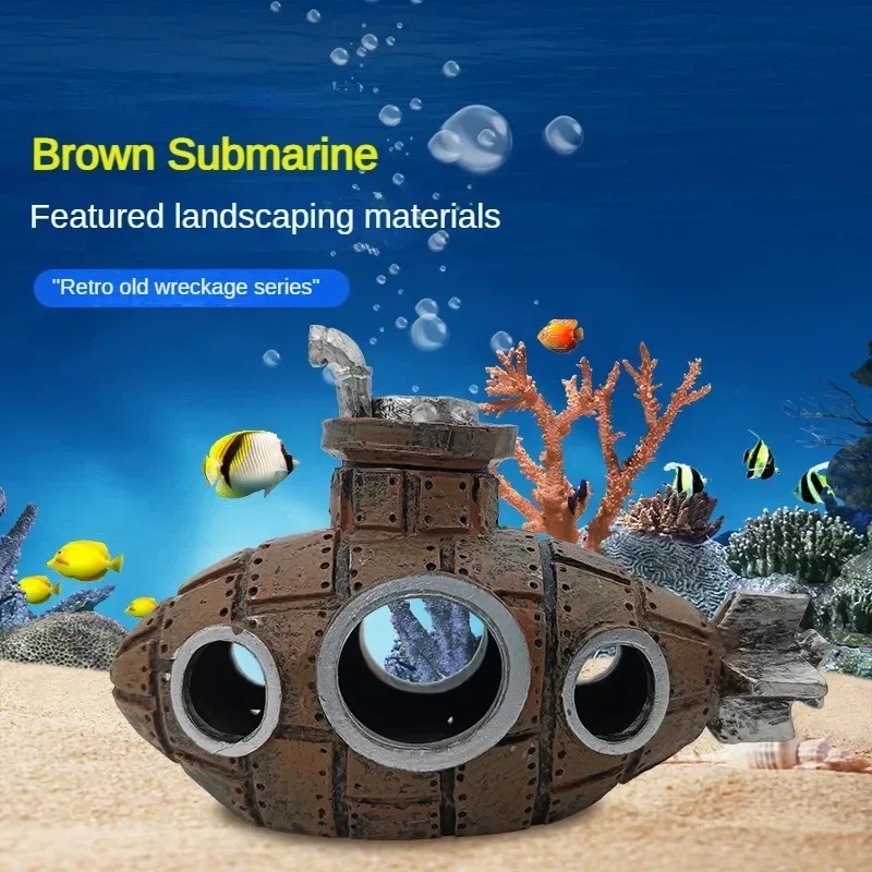 Resin Submarine Ornaments Aqua - Aquarium Fish Only ulasan dan harga