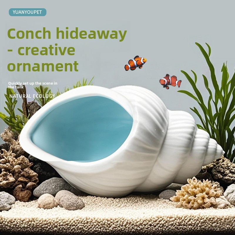 Ceramic Fish and Shrimp Hideou - Aquarium Fish Parrot ulasan dan harga