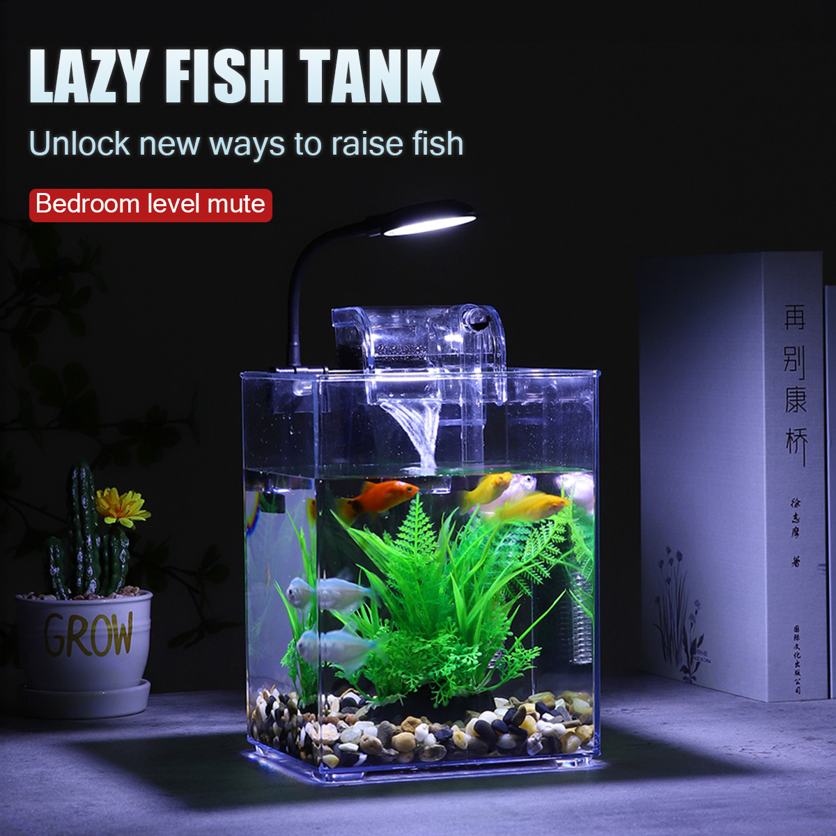 USB Desktop Fish Tank Set-Easy - Aquarium Fish For Beginners ulasan dan harga