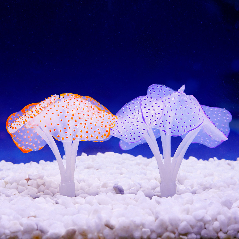Silicone Coral Aquarium Orname - Aquarium Fish Glow In The Dark ulasan dan harga