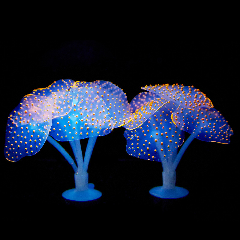 Silicone Coral Aquarium Orname - Aquarium Fish Glow In The Dark ulasan dan harga